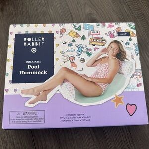 💚 Disco Hearts Wave Pool Hammock White/Teal - ROLLER RABBIT x TARGET